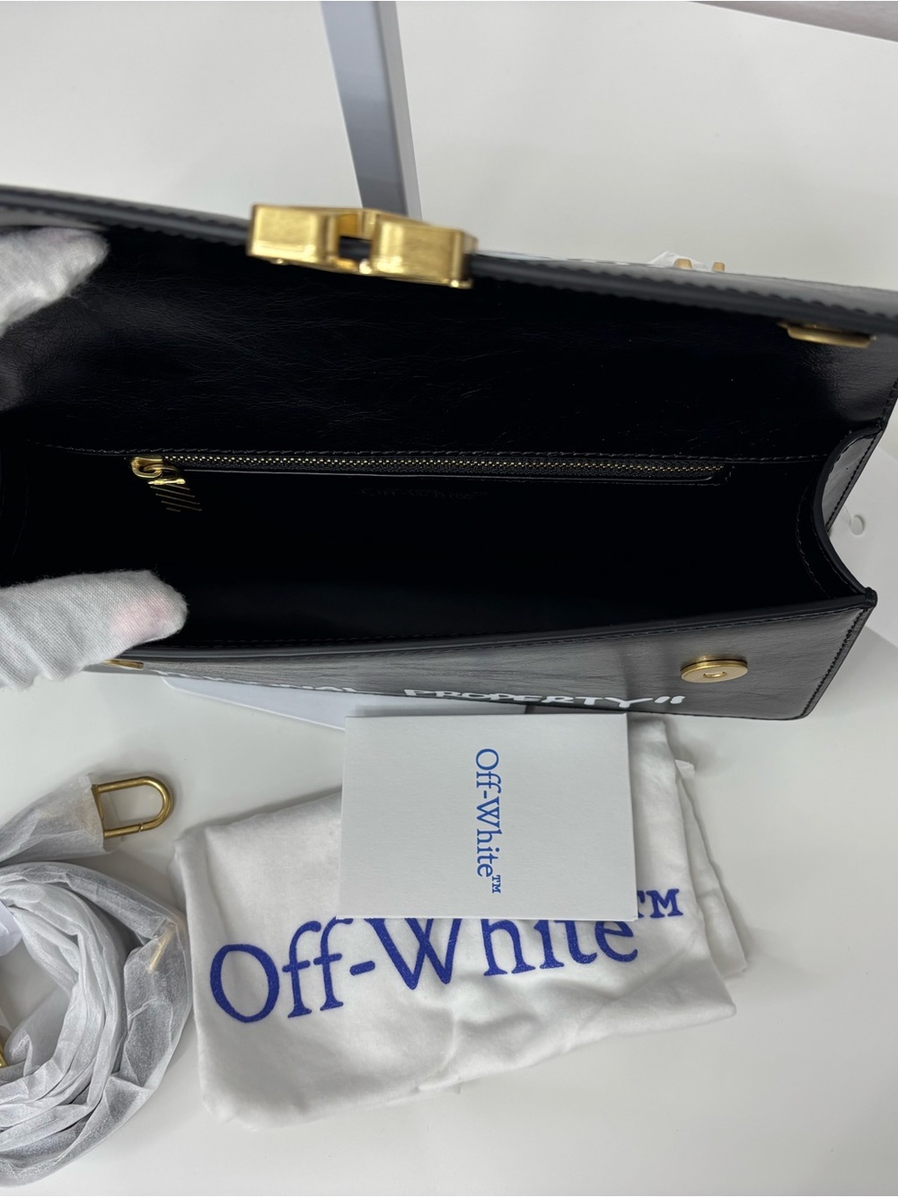 Off-White Black Satchel with Top Handle - Picture 5 of 7